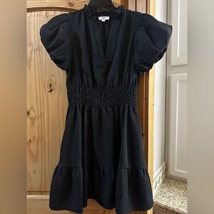 Entro Black Midi Dress